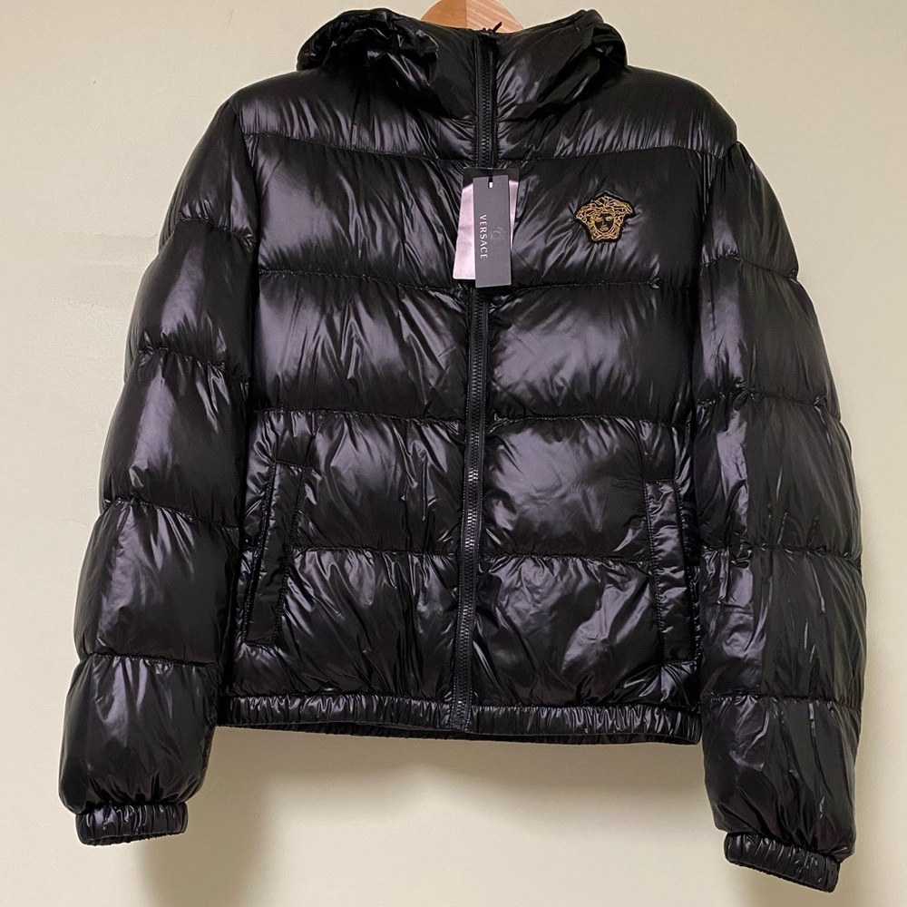 Versace Black Jacket with Gold Medusa Emblem
